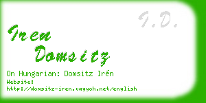 iren domsitz business card